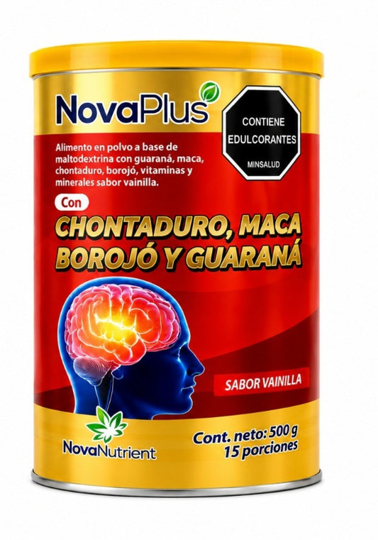 NovaPlus Chontaduro, Maca, Borojó y Guaraná - Sabor Vainilla