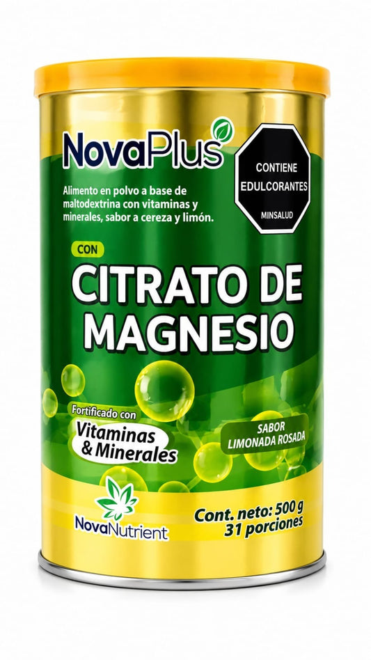 NovaPlus Citrato de Magnesio - Sabor Limonada Rosada